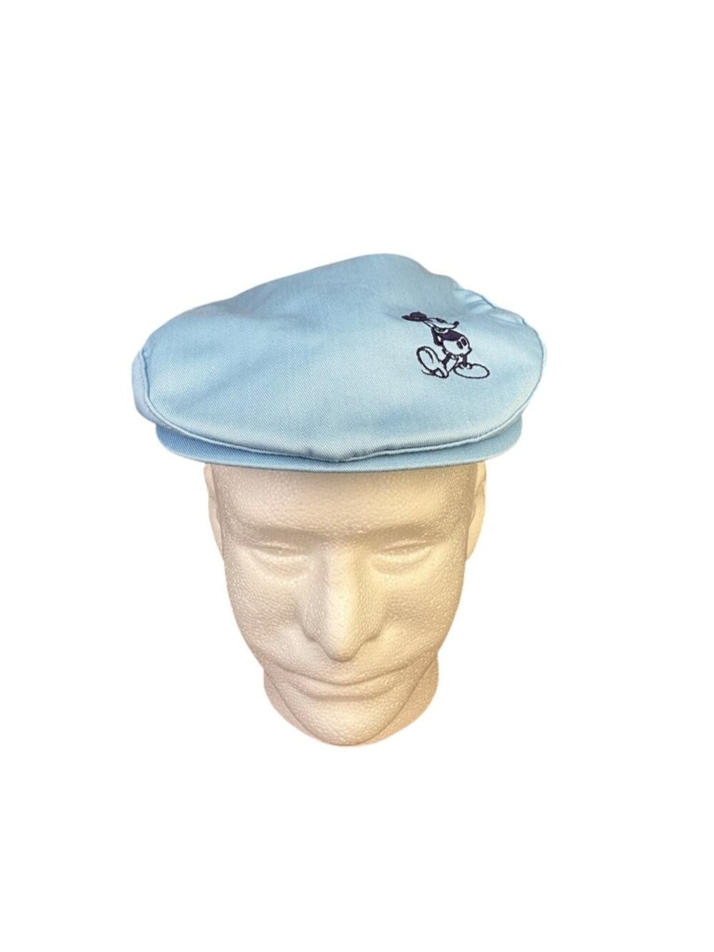 Disney Baby Blue Cotton Blend Flat Cap Mickey Mouse Design